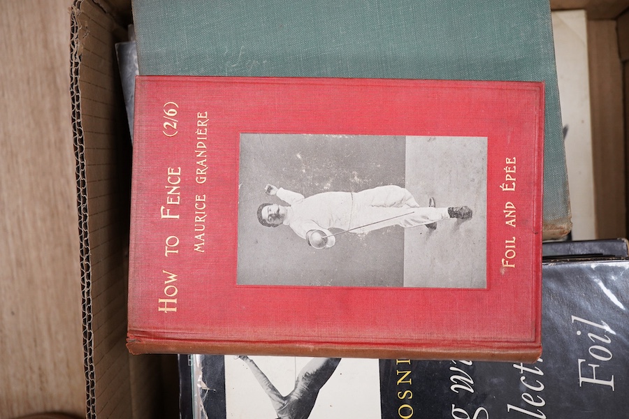 Grandiére, Maurice - How to Fence ... photo. plates; publisher's cloth and mounted cover illus., sml. 8vo. 1906; Grenier, Roger - Fencing with the Electric Foil ... illus.; d/wrapper. Westbrook, Pete - Harnessing Anger: